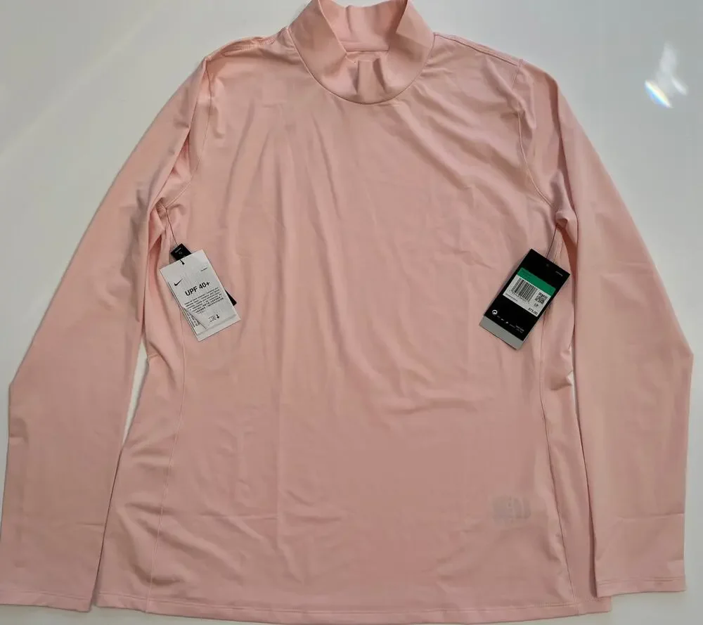 Nike Women's Long Sleeve Golf Mocks Neck Pink AV3661 682 Size XL NWT